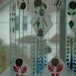 1950 S Chinese Glass Wind Chimes