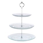 3 Tier Glass Cake Plate Stand Server