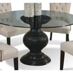 60 Round Glass Dining Table Set