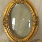 Antique Bubble Glass Picture Frame