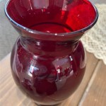 Antique Ruby Red Glass Vase