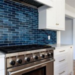 Blue Glass Kitchen Backsplash Tiles