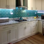 Blue Green Glass Backsplash Tile