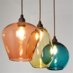 Coloured Glass Pendant Lights For Kitchen