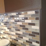 Glass Mosaic Tile Backsplash Edge