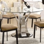 Modern Round Glass Dining Table Set