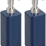 Navy Blue Glass Soap Dispenser