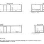 Philip Johnson Glass House Plan Section And Elevation