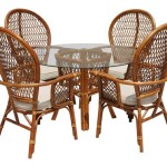 Rattan Glass Top Table And Chairs