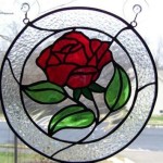 Simple Stained Glass Rose Pattern