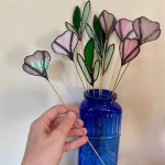 Stained Glass Flowers On Stems