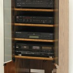 Tall Stereo Cabinet With Glass Doors