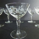 Vintage Etched Crystal Glassware