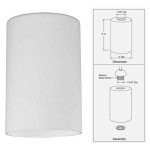 White Glass Cylinder Lamp Shades